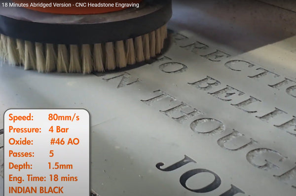 18 Minutes - CNC Headstone Engraving