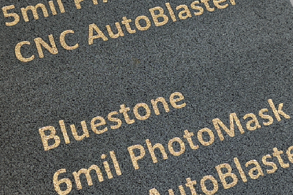 CNC AutoBlast & PhotoMask Bluestone Engraving