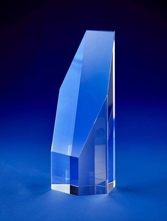 Bravo Sliced Crystal Hexagon Trophy