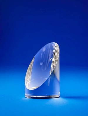Bravo Sliced Cylinder Crystal Trophy