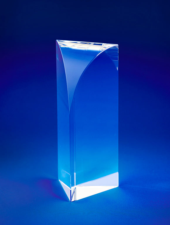 Bravo Curved Back Prism Crystal Award