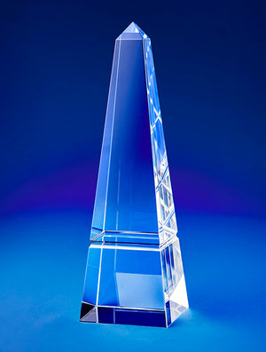 Bravo Obelisk Crystal Trophy in Timber Box