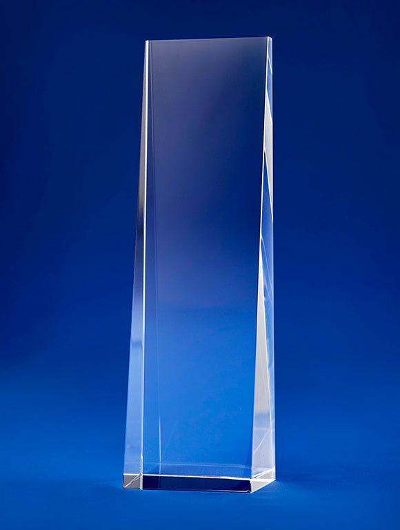 Bravo Slanted Block Crystal Award