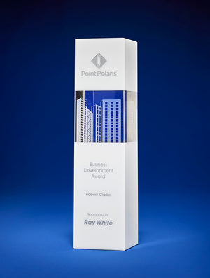 Bravo Blanc Clair Tower Crystal Award